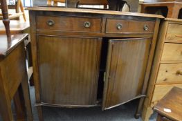 A mahogany bow fronted sideboard.