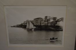 A pair of black and white photographic prints.