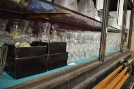 A large quantity of glassware.