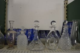 A quantity of boxed glassware, decanters etc.
