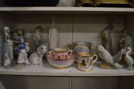 Decorative and collectable china by Lladro and other makes.