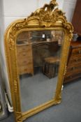 Decorative gilt framed pier mirror.