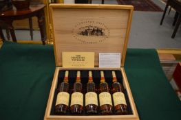 The Glenlivet Vintages collection, a cased set of five 20cl bottles of malt whisky for the years