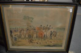 After F C Turner, The Noble Tips, a set of four colour prints depicting fox hunting scenes.