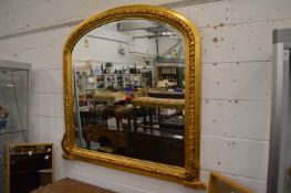 A Victorian style gilt framed over mantel mirror.