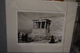 A pair of black and white photographic prints.