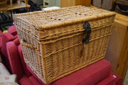 A wicker basket.