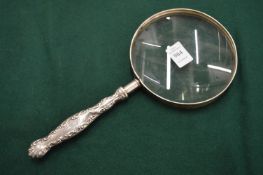 A large magnifying glass.