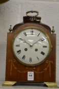 A good Edwardian inlaid mahogany mantel clock.