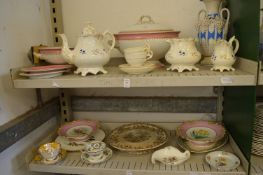 A quantity of decorative china to include an armorial tureen and cover.