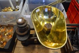 Kitchen scales and weights etc.