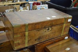 Victorian brass bound walnut writing slope.