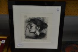 Chris Robinson, artist model, limited edition engraving, signed.