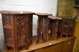 Six various Eastern hardwood occasional tables.