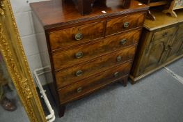 A 19th century mahogany straight front chest of drawers.