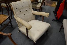 Trolope & Sons, a Victorian mahogany framed open armchair.