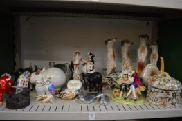 Decorative china and glass.