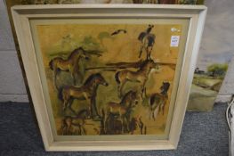 After Munnings, study of fowls, colour print, various other paintings.