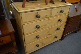 A 19th century pine chest of drawers.