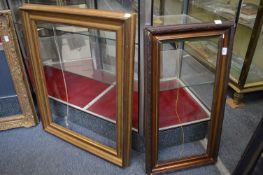 Two picture frames, rebate sizes 66cm x 51cm and 65cm x 30cm.
