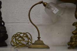 Brass table lamp.