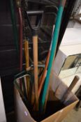 A quantity of gardening tools.