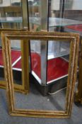 Two small picture frames, rebate sizes 57cm x 42cm and 49cm x 41cm.