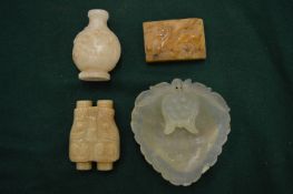 Various jade and jadeite items etc.