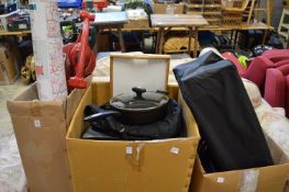 Various holdalls, leaf blower etc.