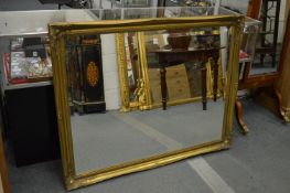 Victorian style gilt framed rectangular wall mirror.