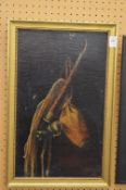 Cassidy, study of a pipe and tobacco pouch, oil on canvas, signed.