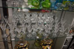 A good part suite of cut glass drinking glasses.