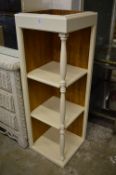 A kitchen corner shelving unit.