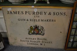 Reproduction metal sign James Purdey & Sons Ltd.
