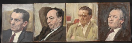 GEORGE WEISSBORT (1928-2013). Four various portraits of men, head and shoulders, one signed. Oil