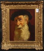 ENGLISH SCHOOL. Head and shoulders of a bearded man. Oil on canvas. 11