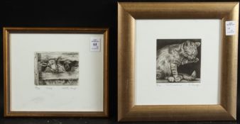 NICOLETTE SAVAGE. Two etchings, 