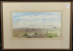 GEORGE WEISSBORT. Spring Day, Belgium. Watercolour. 10.5