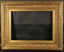 A 6INS WIDE GILTWOOD PICTURE FRAME. Rebate size 25ins x 18ins
