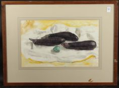 GEORGE VARGON. Aubergines. Watercolour. Signed and dated 1959. 12