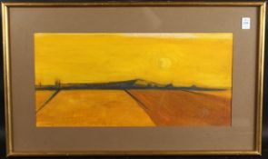 K. LONGCAKE. Oil on board, Cambridgeshire landscape, signed and dated '68, inscribed verso. 16.25