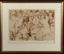 WILLIAM RUSSELL FLINT. Photolithograph, buildings on a hillside, signed in pencil, with blind-stamp.