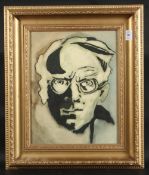 IVON HITCHENS (1893-1979) BRITISH. Self portrait, ink on paper. Signed Hitchens 50. 14
