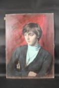 GEORGE WEISSBORT (1928-2013). Portrait, head and shoulders of a girl with neck chain. Signed and