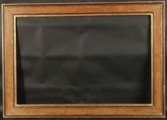 A MAPLE VENEER PICTURE FRAME Rebate size 23ins x 34ins.