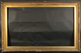 A GILTWOOD PICTURE FRAME Rebate size 30ins x 50ins.