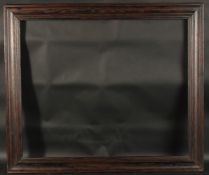 A WOOD VENEER PICTURE FRAME Rebate size 25ins x 30ins