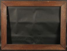 AN OAK VENEERED 3.25INS WIDE PICTURE FRAME Rebate size 21ins x 30ins.