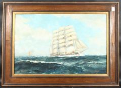 Frank Mason (1875-1965), 'The Barque, Hougomont', oil on canvas, signed and inscribed, 20