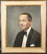 GEORGE WEISSBORT (1928-2013). Portrait, head and shoulders of a man in evening dress. Oil on